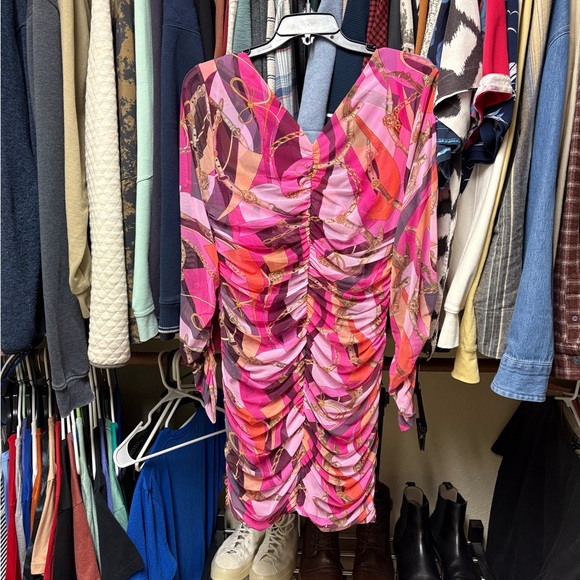 L'AGENCE lolisa runched mesh mini dress - Picture 6 of 10